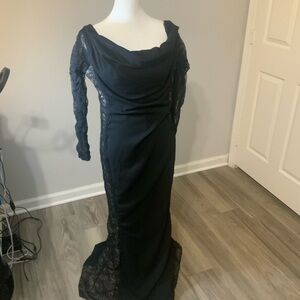 Rene Ruiz Black Long Sleeve Lace Dress